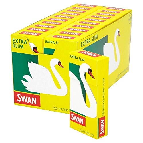 Swan 600 Extra Slim Filter 5 Packs X 120 Tips, 4 x