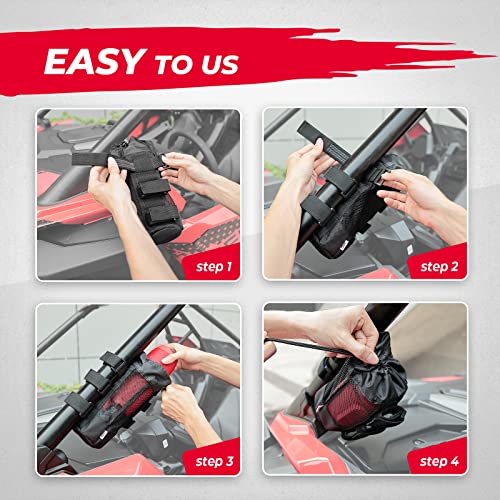 Kemimoto Golf Cart Speaker Mount Portable UTV Speaker Holder Cup Holder