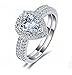 Top Grade NSCD Simulated Diamond Pear Shape Ring Band Set Solid 925 Silver