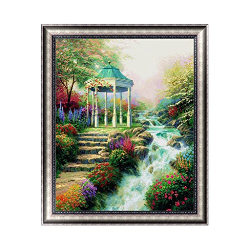 SYlive 5D Diamond Embroidery Painting DIY Creek Pavilion Stitch Craft Cross Home Decor (30 36cm) ...