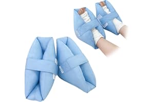 KAVIL Heel Protectors Cushion Pain Relief Foot Pillow for Pressure Sores Foot Support Boot Surgery Recovery Supplies for Elderly Bedridden Pressure Ulcer Cushion Ankle Pillow for Bed, Wheelchairs (1 Pair)