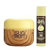 Sun Bum Clear Zinc Oxide + Banana Lip Balm - (2 units total)