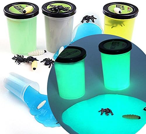 ST2 Large Glow In The Dark Slime, 3.9 Ounces Luminous Creative Crazy Puddy, 2 Pack, Random Color, Great Toy For Any Child Favor, Gift, Birthday