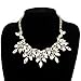 Fit&Wit Rhinestone Crystal Statement Fashion Necklace Chunky Jewelry Choker Collar for Women Girls