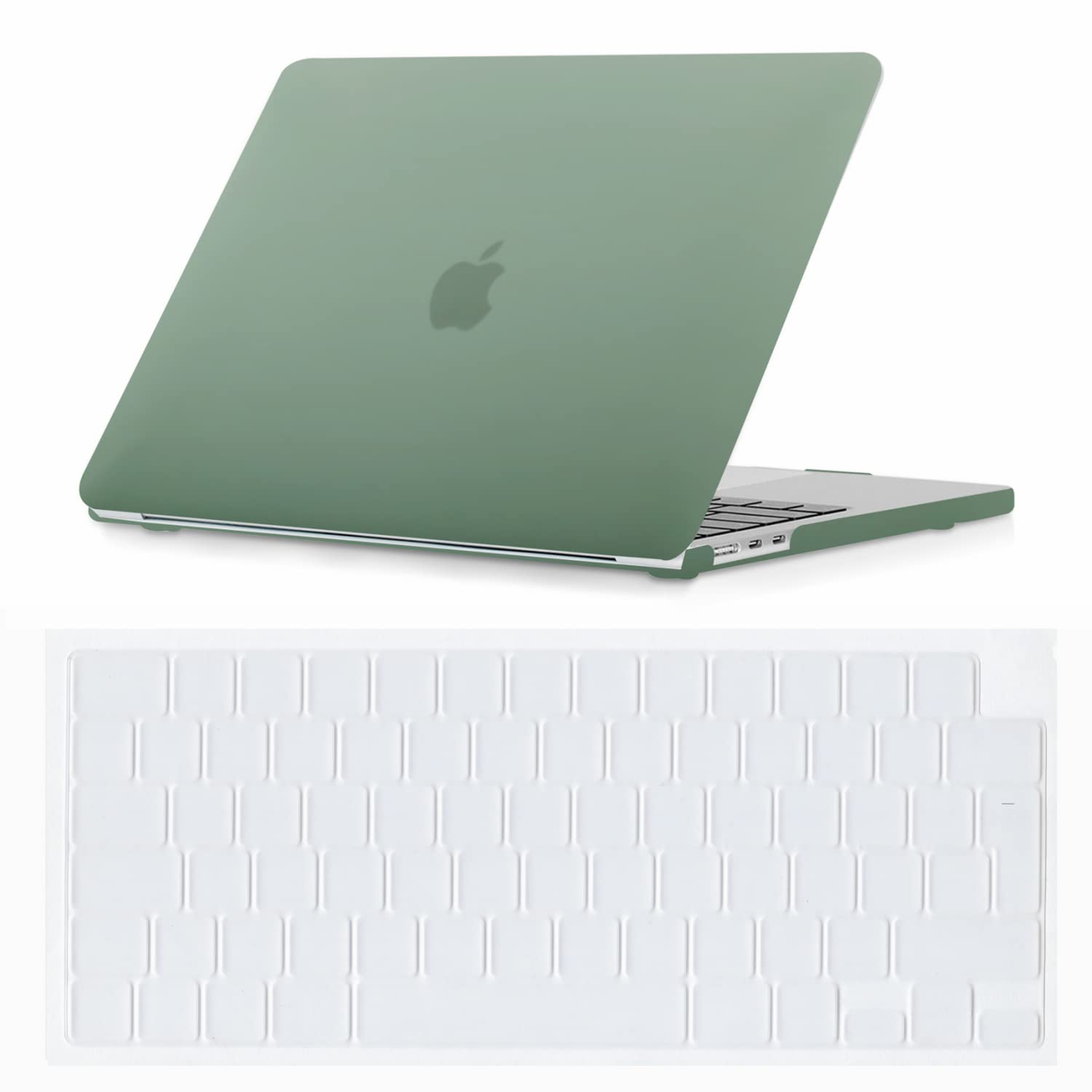 Se7enline Compatible with 13 inch MacBook Air Case M2/M3/M4 2022-2025 for Mac Air 13.6-inch Model A2681/A3113/A3240 Laptop Protective Hard Shell Case with Keyboard Cover Skin,Midnight Green