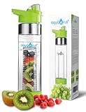 AquaFrut Bottom Loading Fruit Infuser Water Bottle - 24 oz (Green)