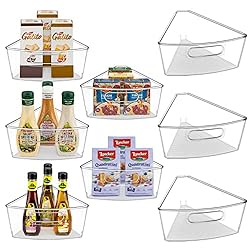 JEISSLIA Lazy Susan Cabinet Organizer Bins for