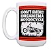 ThisWear Motorcycle Gifts for Men I Don't Snore Dream I'm a Motorcycle Gift 15oz Ceramic Coffee Mug with Handle