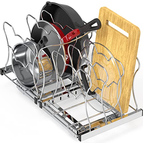 Simple Houseware Organizer Estraibile sotto Il ripiano Scorrevole per Cucina, Bagno, dispensa e Coperchio per pentole