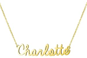 Awegift Personalized Name Necklace 18K Gold Plated New Mom Bridesmaid Gift Jewelry for Women