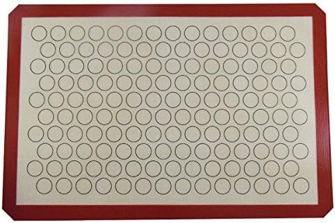 Amourchef Silicone Baking Mat Size 15.7" x 23.6" for Macarons, Coffee, Reusable Non-Stick Liner for Bake Pan, Rolling Mat, Cookies Sheet, Pizza Dough