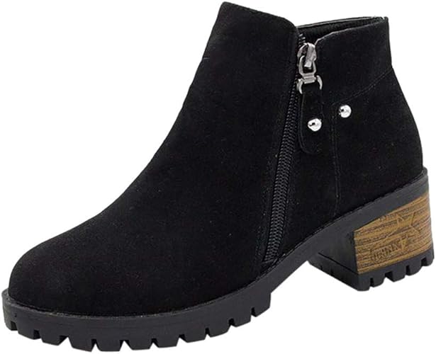 botines tacon grueso