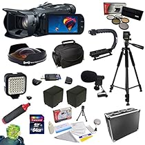 Canon VIXIA HF G30 HD Camcorder with HD CMOS Pro/32GB Internal Flash Memory with Special Edition All Sport Accessory Package: 64GB High-Speed SDXC Card + 5 Piece Pro Filter Kit (UV, CPL, FL, ND4 and 10x Macro Lens) + 0.3X HD II Fisheye Lens + 2 Extra Batteries + Battery Charger + Opteka Stabilizing X-GRIP and Handgrip + High Power 36 Pin LED Light + Mini Shotgun Microphone + Heavy duty ABS hard-sided Pro Case + Padded Gadget Case + Cleaning Kit + More