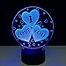 LEDMOMO 3D I Love You Heart Night Light 7 Color Changing Illusion Lamp with Touch and Remote Control for Home Bedroom Nurery Decor,Perfect for Kids Girls Lover Valentine
