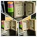 CECIINION Wood Picture Frame, Hinged Double Picture Frame, Double 4 by 6 inch (Random Selected Color)
