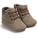 Voberry Toddler Baby Boy's Leather Sneaker Shoes Lace up Snow Boots Warm (0~6Month, Brown)