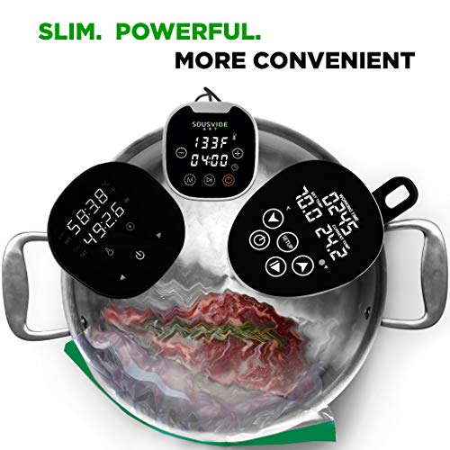 Sous Vide Cooker Immersion Circulator - Sous Vide Vacuum Heater - Thermal Immersion Circulator Stick - Accurate Temperature Digital Timer - Ultra Quiet Work (Compact Design)