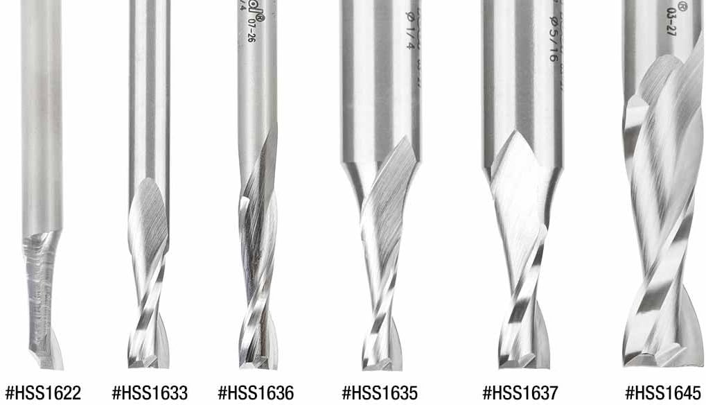 Amana Tool HSS1646 HSS Spiral Aluminum Cutting Double Flute Up-Cut 3/4 D x 1-1/4 CH x 1/2 SHK 3-1/4 Inch Long Router Bit - Image 4