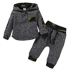 puseky Kledingset voor kleine kinderen, zuigelingen, baby, jongens, hoodie, outfit, camouflage, sweatshirt, broek…