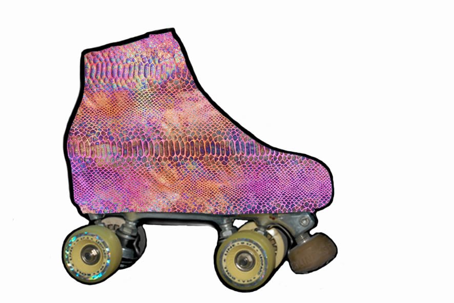Special Shiny and Metallic Skate Covers for FIGURE Skating (Snake 2, Size M)