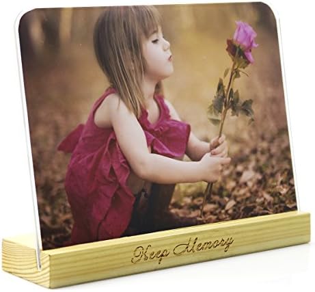 Wood Picture Frame,Photo Frames 5x7,Acrylic Picture Frame Fit for Standing on the Desk Horizontally-SupperAcrylic