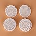 WinnerEco Hand-Pressure ice Moon Cake Round Mooncake Mold Mould 4 Flower Plant Stamps Decoration DIY Tools