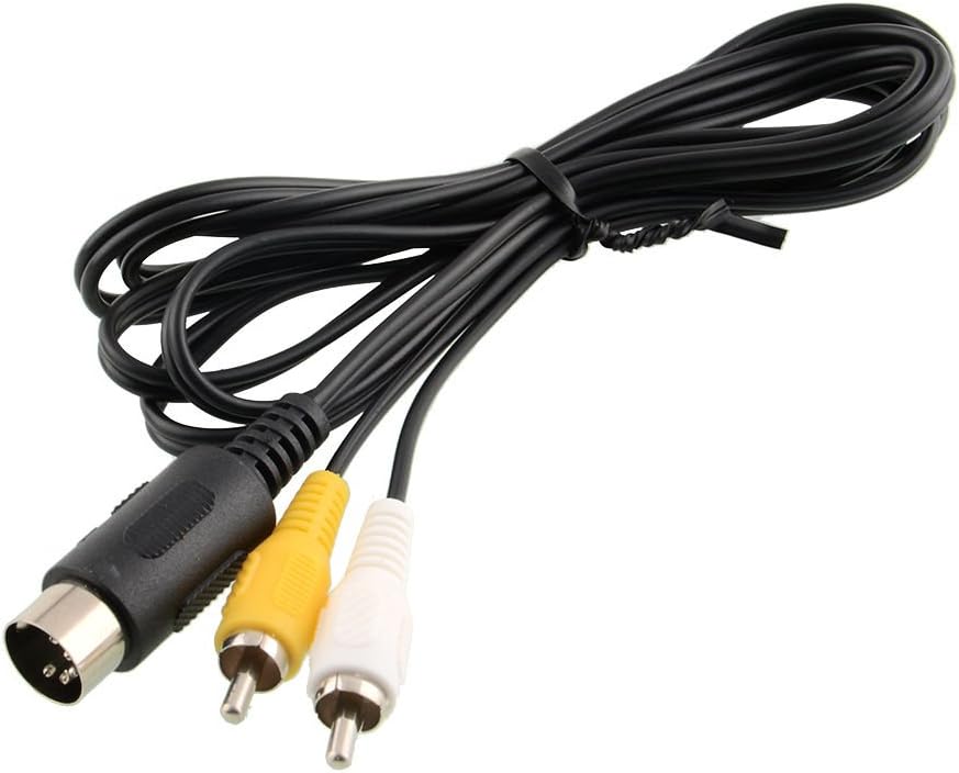 CHILDMORY AV RCA Audio Video TV Adapter Cable Cord for Genesis 1 Console, Schwarz