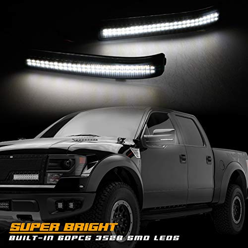 RUXIFEY Sequential Switchback Side Mirror Reflector LED Turn Signal Light Smoked lens Compatible with 2009 to 2014 Ford F150 - Thumbnail 2