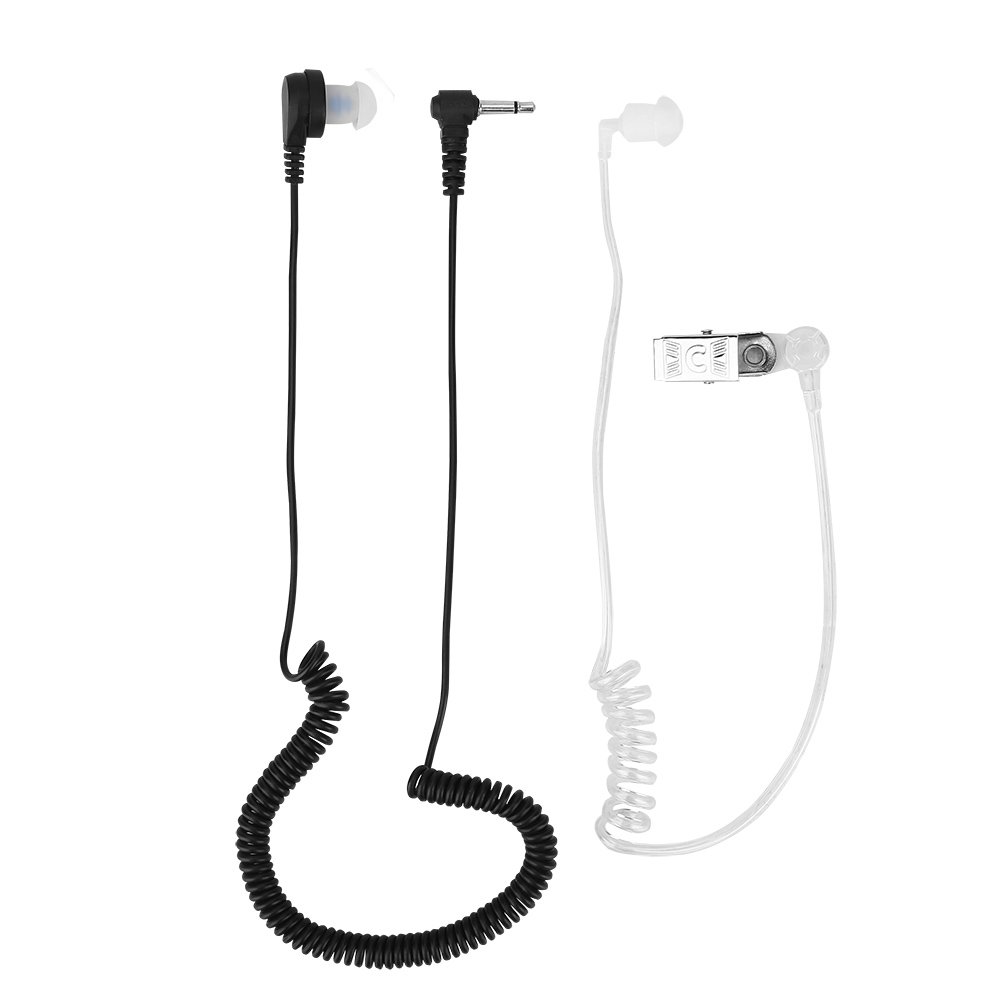 Bewinner Acoustic Tube Earpiece with Clip, 3.5mm Mono Earpiece Headset Anti-Radiation for Radio, Security Covert Communication, Compatible with Most Radfor ios, Microphones or MP3 Players