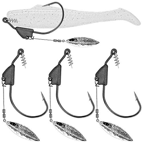 XFISHMAN UnderspinJigHeadsSwimbaitHookswithSpinner Blades