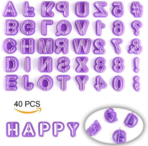 Tool Gadget 40Pcs Numbers Alphabet Cookie Mold Letter Cutters Biscuit Cutter DIY Mold Tool,100% BPA free