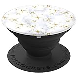 WHITE GOLD MARBLE POPSOCKET - PRETTY TRENDY - GOLD