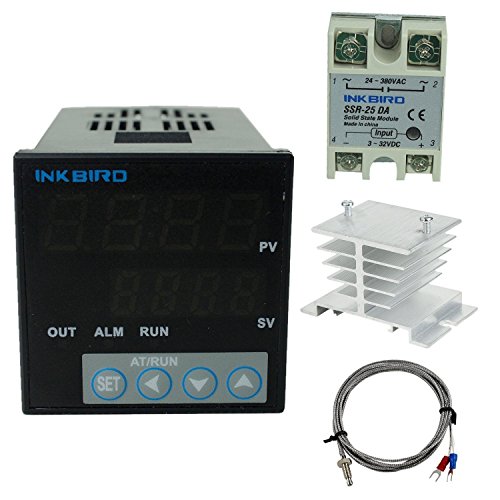 Inkbird Â°F and Â°C Display PID Stable Temperature Controller ITC-106VH (ITC-106VH + K + 25A SSR + White Heat Sink)