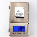 Chinaium Magnesium Metal Cube 1 Inch 25.4mm 28g 99.95% Engraved Periodic Table view 2