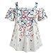 Off Cold Shoulder Plain Top for Women Plus Size Tunic Shirt Short Sleeve Blouse