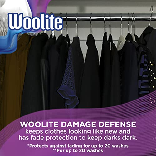 WOOLITE DARKS DEFENSE LIQUID LAUNDRY DETERGENT, 33 LOADS, 50 FL OZ, REGULAR & HE WASHERS, PACKAGING MAY VARY