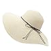 Womens Floppy Straw Hat Wide Brim Foldable Beach Cap Sun Hat for Women UPF 50+ Cd14-beige