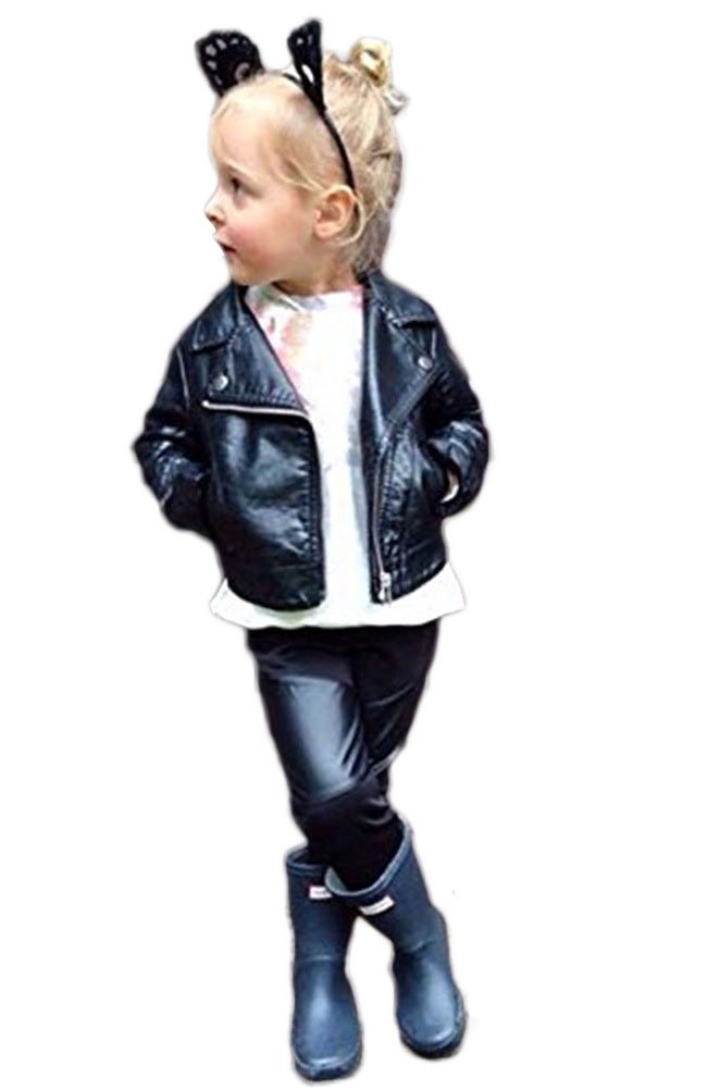 baby girl biker jacket