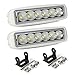 LEANINGTECH White Spreader LED Deck/Marine Lights (Set of 2) for Boat (Flood Light) 12V 18W