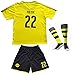 LES TRICOT 2018/2019 BVB Home #22 Christian PULISIC Soccer Kids Jersey Shorts Socks Set Youth Sizes
