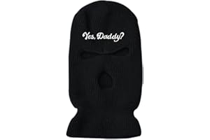 FASHIXD 3 Hole Ski Mask Yes Daddy Full Face Balaclava Winter Warmer Outdoor Sports Thermal for Men Women