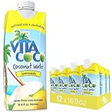 Vita Coco Coconut Water, Lemonade, 16.9 Ounce (Pack of 12)