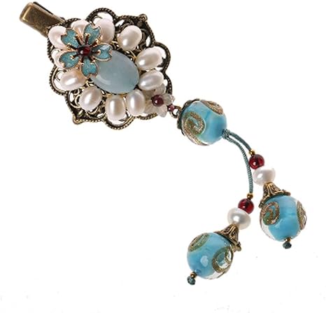 Amazon Co Jp Ywawj フォークスタイルレトロクリップスタイリッシュなヘアスティックヴィンテージ髪ピン女性髪スタイリングヘアメイクアクセサリーブルー ホーム キッチン