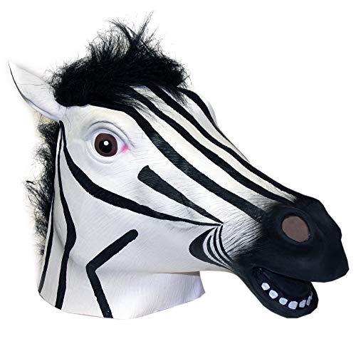 Ace-Martial-Arts-Supply-Zebra-Mask-Latex-Animal-Mask