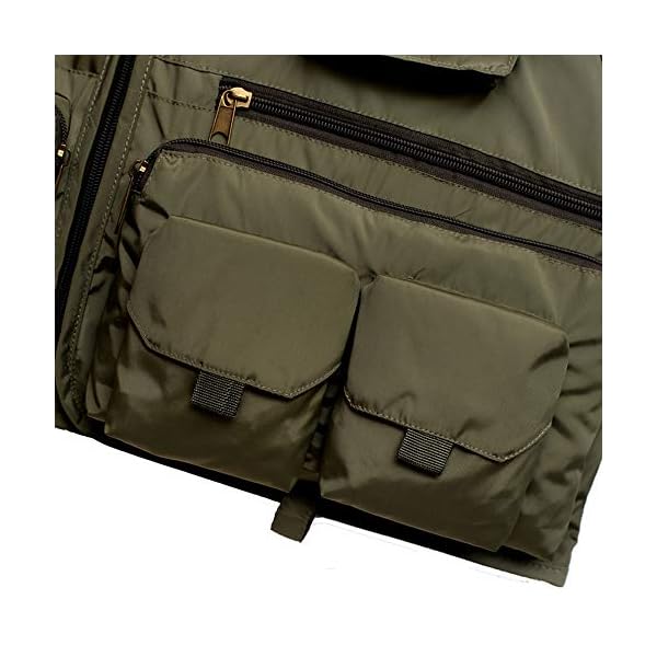 Janhiny Quick Dry Fly Fishing Vest Atmungsaktive Angeljacke mit Mesh-Futter für Angler – Bild 7