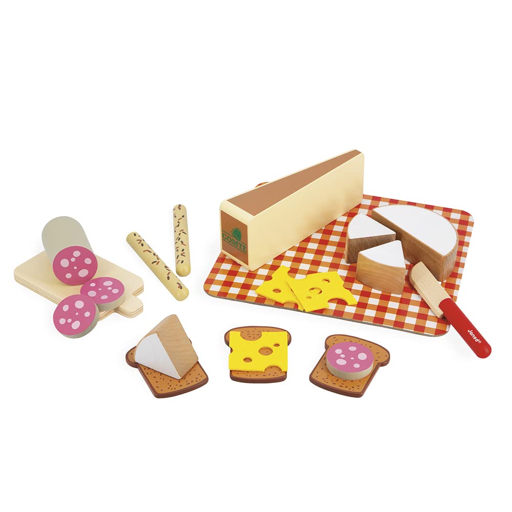 Janod - My First Starters - Pretend Play Kitchen & Doll’s Tea Set Toy - 20 Wooden, Cardboard and Felt Pieces Included - FSC-Certified - Water-Based Paints - 3 Years +, J06597 — image 1