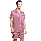 Mens Silk Satin Short Pajamas Set Sleepwear Loungewear S~3XL Plus__Gifts__7-12days to USA