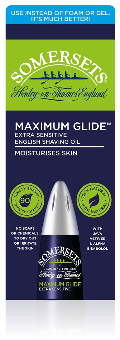 Somersets Maximum Glide Shaving Oil Extra Sensitive, 30 g