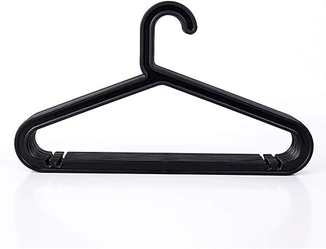 Amazon ハンガー 50の無地のプラスチックハンガーのスペース節約の多機能のハンガーのパック Color Black Size 45 23 5 0 5cm 収納用品 オンライン通販