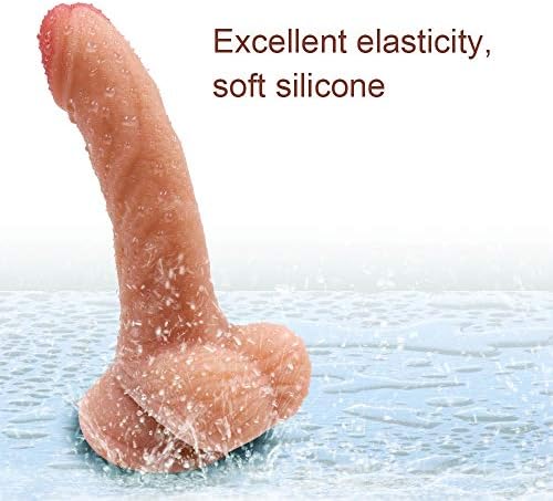 Beginner 6.61inch Mǎssager Realistic-Ďìld`ɔ Women Portable Personal Massage Wand Personal Body Massage Toy Interesting Gift Strong Suction Cup Waterproof Body Soft QPBP